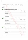 WGU D391 PRE-ASSESSMENT&colon;HEALTHCARE ECOSYSTEMS Exam Actual &NewLine;Questions And Correct Detailed Answers
