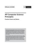 AP Computer Science Principles Practice Exam and Notes Latest Update 2026