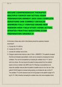 SECURE COMPREHENSIVE THERAPIST MULTIPLE CHOICE SAE ACTUAL EXAM PREPARATION NEWEST 2025 2026 COMPLETE QUESTIONS AND CORRECT DETAILED ANSWERS FULLY VERIFIED BRAND NEW VERSION HIGH YIELD STUDY GUIDE ACTUAL UPDATED PRACTICE QUESTIONS EXAM PREPARATION GRADED A