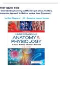 TEST BANK for Understanding Anatomy and Physiology A Visual&comma; Auditory&comma; Interactive Approach 3rd Edition by Gale Sloan Thompson &vert; Verified Chapter's 1 - 25 &vert; Complete Newest Version 2026