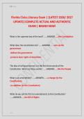 Florida Civics Literacy Exam &vert; &lbrace;LATEST 2026&sol; 2027 &NewLine;UPDATE&rcub; COMPLETE ACTUAL AND AUTHENTIC &NewLine;EXAM &vert; BRAND NEW&excl;