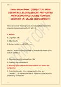 Emory Wound Exam 1 &lpar;2026&rpar; ACTUAL EXAM &NewLine;&lpar;TESTING REAL EXAM QUESTIONS&rpar; AND VERIFIED &NewLine;ANSWERS &lpar;MULTIPLE CHOICES&rpar; &vert;COMPLETE &NewLine;SOLUTIONS &vert;A&plus; GRADED &vert;100&percnt; CORRECT&excl;&excl;