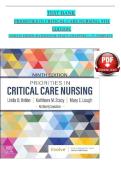TEST BANK&NewLine;PRIORITIES IN CRITICAL CARE NURSING&comma; 9TH&NewLine;EDITION&comma;&NewLine;LINDA D&period; URDEN&comma; KATHLEEN M&period; STACY&comma; CHAPTERS 1 - 27&comma; COMPLET