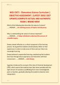 WGU D671 - Elementary Science Curriculum &vert; &NewLine;OBJECTIVE ASSESSMENT &vert; &lbrace;LATEST 2026&sol; 2027 &NewLine;UPDATE&rcub; COMPLETE ACTUAL AND AUTHENTIC &NewLine;EXAM &vert; BRAND NEW&excl; 
