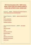 RRT Clinical Simulations &lpar;CSE&rpar; &ndash; NBRC Practice &NewLine;EXAM &vert; &lbrace;LATEST 2026&sol; 2027 UPDATE&rcub; COMPLETE &NewLine;ACTUAL AND AUTHENTIC EXAM &vert; BRAND NEW&excl; 