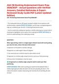 ASA 118 Docking Endorsement Exam Prep 2026&sol;2027 &ndash; Actual Questions with Verified Answers&comma; Detailed Rationales & Expert-Reviewed Study Guide PDF &lpar;Latest Updated Edition&rpar;