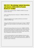 WGU D311 Microbiology Updated Questions&NewLine;and Answers &lpar;2026&sol;2027&rpar; &vert; Practice&NewLine;Review &vert; A&plus; Verified