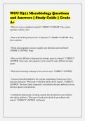 WGU D311 Microbiology Questions&NewLine;and Answers &vert; Study Guide &vert; Grade&NewLine;A&plus;