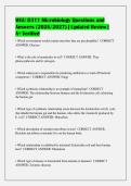 WGU D311 Microbiology Exam Bundle with Complete Solutions