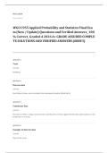 WGU FINAL EXAM A&plus; GRADE ASSURED COMPLETE SOLUTIONS AND VERIFIED ANSWERS