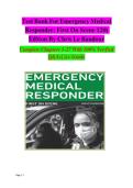 Emergency Medical Responder First on Scene 12th Edition &ndash; Complete Test Bank Chapters 1&ndash;27