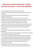 TSA Cybersecurity Study Guide Exam &ndash; Possible Questions and Answers &ndash; Latest Verified 2026&sol;2027 Complete Exam Review Material