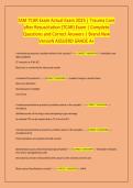 SSM TCAR Exam Actual Exam 2025 &vert; Trauma Care after Resuscitation &lpar;TCAR&rpar; Exam &vert; Complete &NewLine;Questions and Correct Answers &vert; Brand New VersioN ASSUERD GRADE A&plus; &NewLine;
