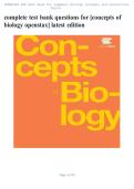 Test bank questions for &lbrack;concepts of Biology Openstax&rsqb; latest edition