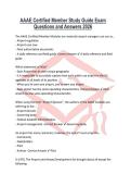 AAAE Certified Member Study Guide Exam Questions and Answers 2026
