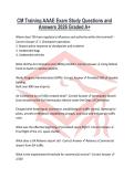 CM Training AAAE Exam Study Questions and Answers 2026 Graded A&plus;