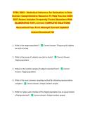 DTSA 5002 - Statistical Inference for Estimation in Data &NewLine;Science Comprehensive Resource To Help You Ace 2026&NewLine;2027 Exams Includes Frequently Tested Questions With &NewLine;ELABORATED 100&percnt; Correct COMPLETE SOLUTIONS &NewLine;Guaranteed Pass First Attempt&excl;&excl; Current Upd