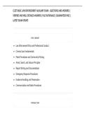 CLEST BASIC LAW ENFORCEMENT AUXILIARY EXAM &ndash; QUESTIONS AND ANSWERS &vert;&NewLine;VERIFIED AND WELL DETAILED ANSWERS &vert; PLUS RATIONALES &vert; GUARANTEED PASS &vert;&NewLine;LATEST EXAM UPDATE