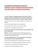 VATI GREENLIGHT EMERGENCY&comma; DISASTER&comma; & COMMUNITY HEALTH NURSING EXAM &lpar;RN&rpar; QUESTIONS AND 100&percnt; COMPLETE ANSWERS AND RATIONALE