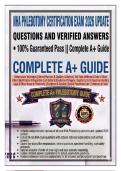 NHA Phlebotomy Certification Exam 2026 Update&colon; Questions & Verified Answers &vert; 100&percnt; Guaranteed Pass &vert; Complete A&plus; Guide