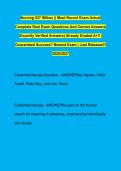 Nursing 527 Wilkes &vert;&vert; Most Recent Exam Actual &NewLine;Complete Real Exam Questions And Correct Answers &NewLine;&lpar;Expertly Verified Answers&rpar; Already Graded A&plus;&excl;&excl; &vert; &NewLine;Guaranteed Success&excl;&excl; Newest Exam &vert; Just Released&excl;&excl; &NewLine;2026&sol;2027 