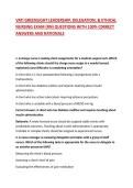 VATI GREENLIGHT LEADERSHIP&comma; DELEGATION&comma; & ETHICAL NURSING EXAM &lpar;RN&rpar; QUESTIONS WITH 100&percnt; C0RRECT ANSWERS AND RATIONALE 2026&sol;2027