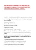 VATI GREENLIGHT PHARMACOLOGY & MEDICATION ADMINISTRATION EXAM &lpar;PN&rpar; COMPLETE QUESTIONS WITH CORRECT ANSWERS AND RATIONALE 2026&sol;2027
