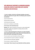 VATI GREENLIGHT MATERNITY & NEWBORN NURSING EXAM &lpar;RN&rpar; COMPLETE QUESTIONS WITH VERIFIED ANSWERS AND RATIONALES 2026&sol;2027