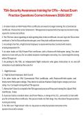 Package deal for TSA Written Exam Study Guide Questions and Revised A&plus; Graded Answers 2026&sol;2027 Complete Exam Review and Practice Material