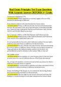 Real Estate Principles Test Exam Questions &NewLine;With Accurate Answers 20252026 A&plus; Grade&period; 