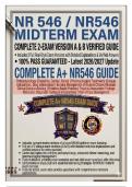 NR 546 &sol; NR546 Midterm Exam &lpar;Latest 2026 &sol; 2027&rpar; &ndash; 2 Exam Versions &lpar;A & B&rpar; with Questions & Verified Answers &vert; 100&percnt; Guaranteed Pass &vert; Complete A&plus; Guide for Chamberlain PMHNP