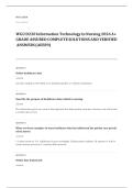 WGU D220 EXAM A&plus; GRADE ASSURED COMPLETE SOLUTIONS AND VERIFIED ANSWERS