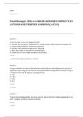 food manager EXAM A&plus; GRADE ASSURED COMPLETE SOLUTIONS AND VERIFIED ANSWERS