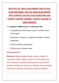 WCU PHYS 261 ACTUAL TEST BANK WITH CORRECT ANSWERS & RATIONALES