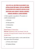 WCU PHYS 261 MIDTERM EXAM 2026 &ndash; HUMAN PHYSIOLOGY TEST BANK WITH CORRECT ANSWERS & RATIONALES&NewLine;&NewLine;