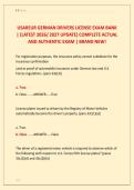 USAREUR GERMAN DRIVERS LICENSE EXAM BANK &NewLine;&vert; &lbrace;LATEST 2026&sol; 2027 UPDATE&rcub; COMPLETE ACTUAL &NewLine;AND AUTHENTIC EXAM &vert; BRAND NEW&excl; 