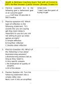 Health & Wellness Coaching Exam Test with all Correct & 100&percnt; Verified Answers &vert;Latest Version &vert;Already Graded A&plus;