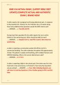 EMD V14 ACTUAL EXAM &vert; &lbrace;LATEST 2026&sol; 2027 &NewLine;UPDATE&rcub; COMPLETE ACTUAL AND AUTHENTIC &NewLine;EXAM &vert; BRAND NEW&excl; 
