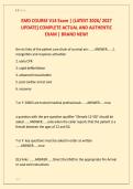 EMD COURSE V14 Exam &vert; &lbrace;LATEST 2026&sol; 2027 &NewLine;UPDATE&rcub; COMPLETE ACTUAL AND AUTHENTIC &NewLine;EXAM &vert; BRAND NEW&excl;