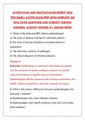 ACVPM EXAM 2026 &ndash; COMPLETE TEST BANK WITH 200&plus; REAL QUESTIONS & DETAILED RATIONALES&NewLine;&NewLine;