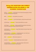 Biology EOC QUESTIONS AND CORRECT &NewLine;ANSWERS RATED FOR GRADE A&plus; FOR ACADEMIC YEAR2025-2026 &NewLine;