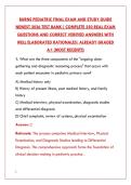 BURNS PEDIATRIC FINAL EXAM 2026 &ndash; COMPLETE TEST BANK WITH 200&plus; REAL QUESTIONS & DETAILED RATIONALES&NewLine;&NewLine;