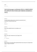 food manager EXAM A&plus; GRADE ASSURED COMPLETE SOLUTIONS AND VERIFIED ANSWERS