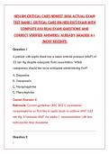 HESI RN CRITICAL CARE EXAM 2026 &ndash; COMPLETE TEST BANK WITH 650&plus; REAL QUESTIONS & DETAILED RATIONALES&NewLine;&NewLine;