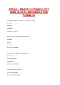 3280 Pathophysiology Exam 2 &ndash; Verified Questions and Answers&comma; complete exam preparation material