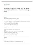 real estate law EXAM A&plus; GRADE ASSURED COMPLETE SOLUTIONS AND VERIFIED ANSWERS