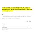 WGU C170 PRE-ASSESSMENT&colon; DATA MANAGEMENT -&NewLine;APPLICATIONS &vert; Exam Questions and Answers &vert; Latest Update&NewLine;2026&sol;2027 &vert; Graded A&plus;&period;