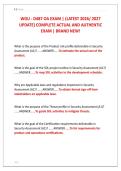 WGU - D487 OA EXAM &vert; &lbrace;LATEST 2026&sol; 2027 &NewLine;UPDATE&rcub; COMPLETE ACTUAL AND AUTHENTIC &NewLine;EXAM &vert; BRAND NEW&excl;