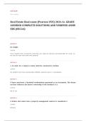 real estate license EXAM A&plus; GRADE ASSURED COMPLETE SOLUTIONS AND VERIFIED ANSWERS