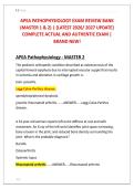 APEA PATHOPHYSIOLOGY EXAM REVIEW BANK &NewLine;&lpar;MASTER 1 & 2&rpar; &vert; &lbrace;LATEST 2026&sol; 2027 UPDATE&rcub; &NewLine;COMPLETE ACTUAL AND AUTHENTIC EXAM &vert; &NewLine;BRAND NEW&excl;